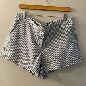 GAP Blue and White Short with Seersucker Stripes